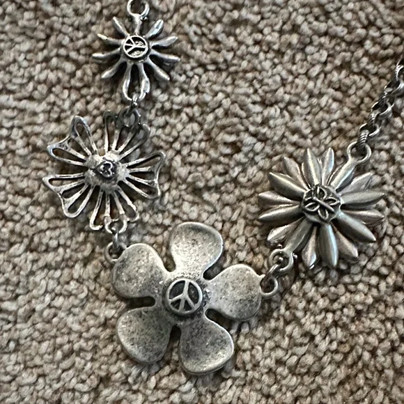 Lucky Brand Floral Charm Necklace with Blue and Yellow Accents - Picture 7 of 9